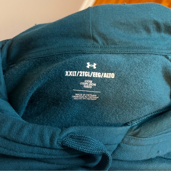Under Armour Mens Blue Hoody Size XXLT - Picture 2 of 4